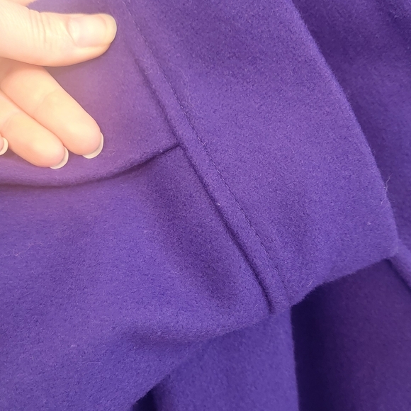 Vintage Dani Colby Wool Purple Mobwife Peacoat Classy Style Plus Size Coat - Picture 11 of 13